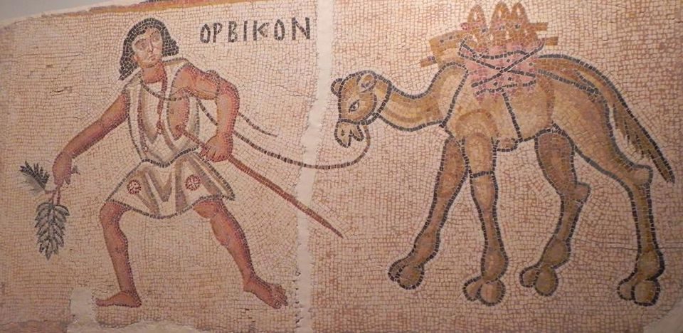 Click to enlarge camel amphora mosaic