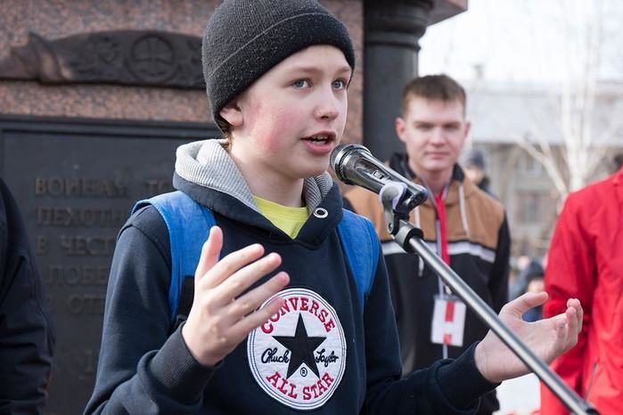 Russia protest child