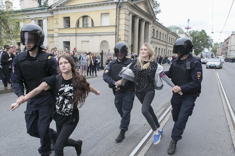 Click to enlarge Russia Child protest