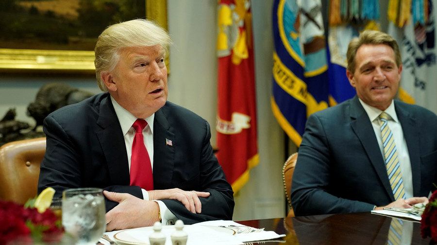 Donald Trump and Jeff Flake