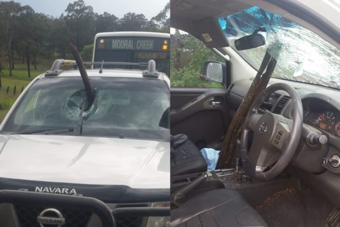Daniel Sowter's car after a lightning strike