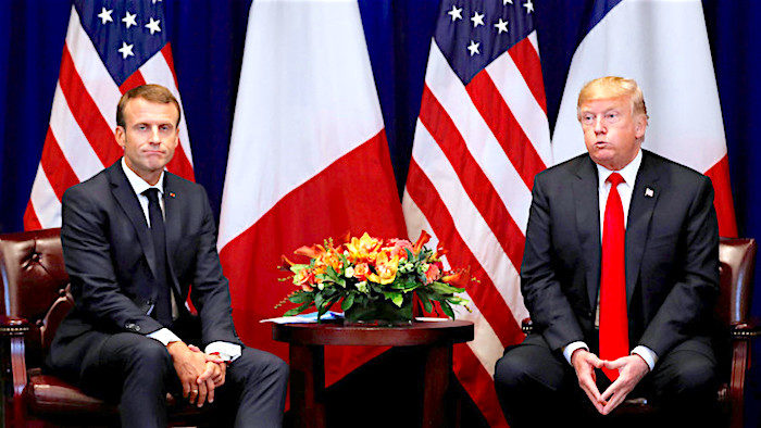 Presidents Trump and Macron