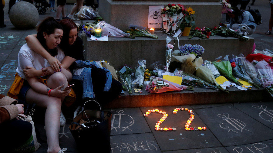 Ariana Grande concert bombing mourners