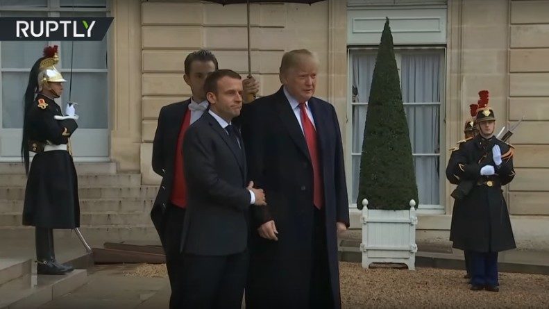 Click to enlarge Macron Trump Paris bromance
