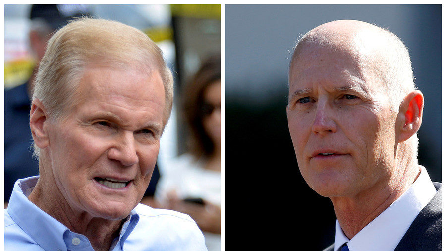 Click to enlarge Bill Nelson and Rick Scott Senate race dispute