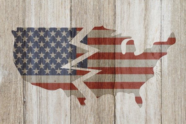 USA flag schism