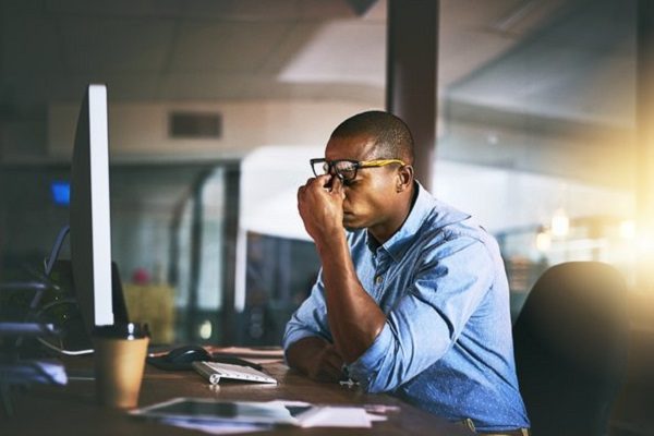 Click to enlarge stressed office worker