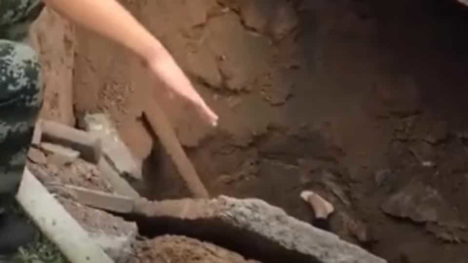 The woman suffered injuries to her ribs.