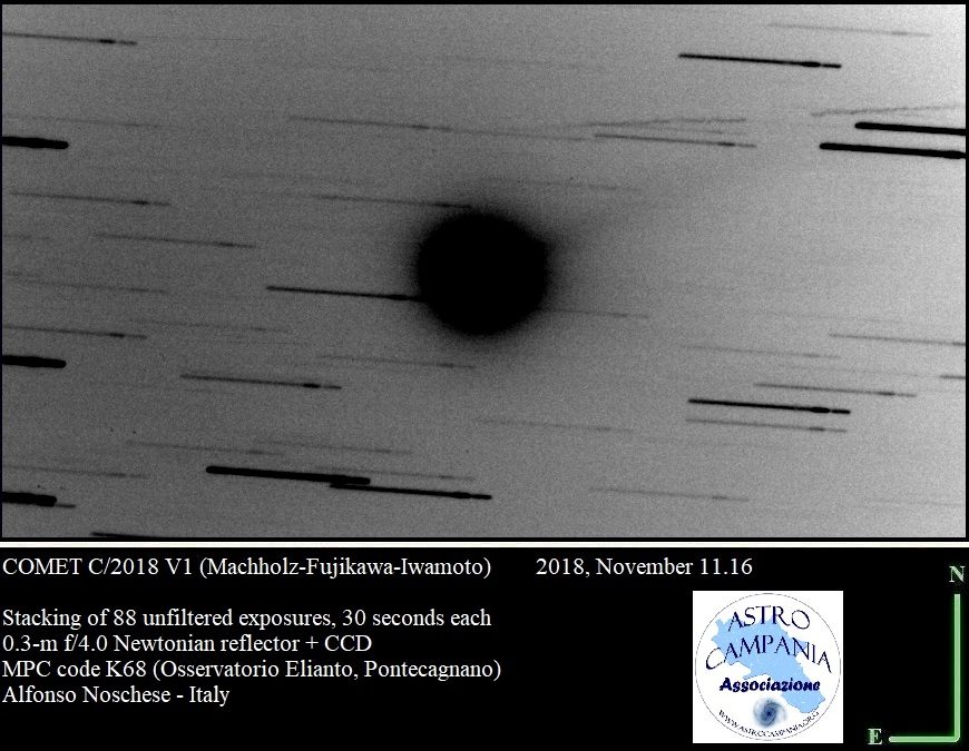 Click to enlarge Comet's Ion Tail