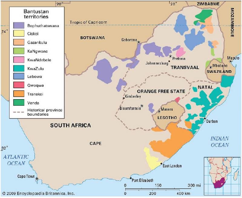 Click to enlarge South africa apartheid bantustans