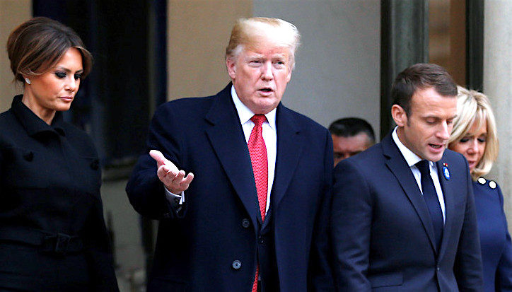Click to enlarge Trump Macron& wives