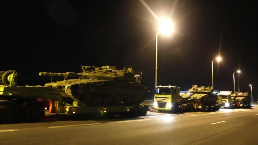 Click to enlarge tanques israelíes Gaza