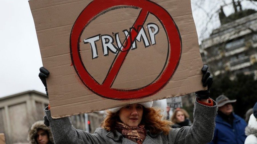 anti-Trump protester