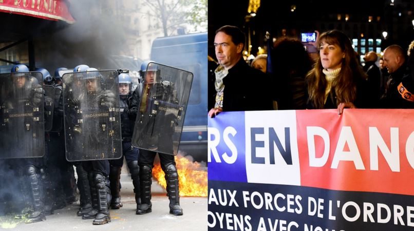 French police protest