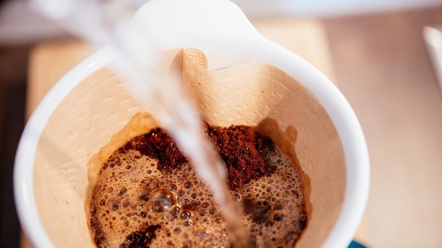 pouring coffee