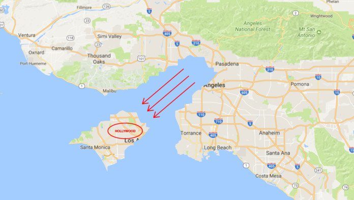 hollywood push into ocean