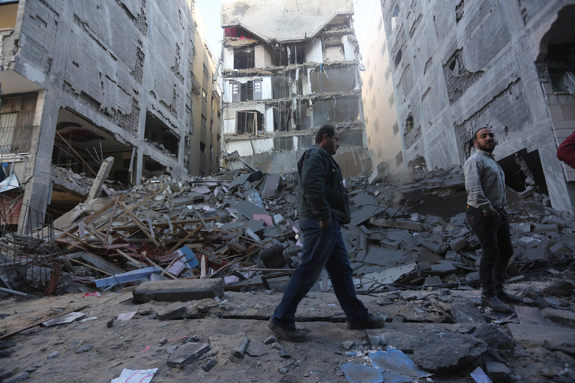 Click to enlarge Rubble Gaza israeli airstrikes 11.13.18