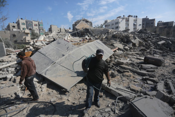 Click to enlarge Israeli airstrike al-Aqsa television station