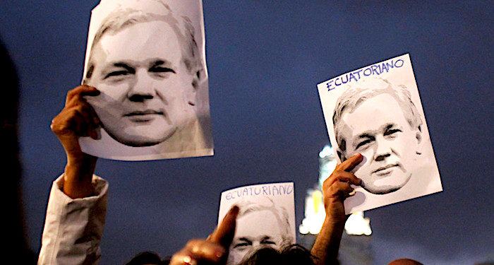 Click to enlarge Assange flyers