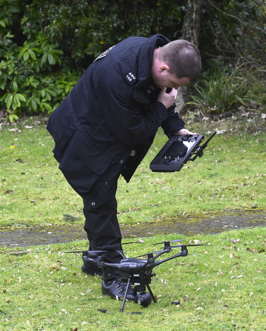UK police officer drone