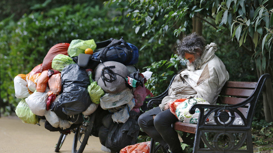 Click to enlarge Homeless man in Britain