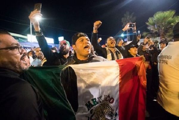Click to enlarge Tijuana protestors