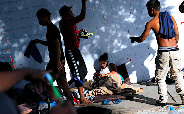 Click to enlarge Tijuana migrants