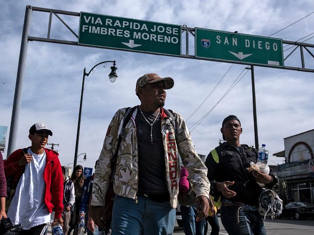Click to enlarge micrants caravan tijuana border us