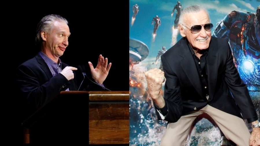 Comedian Bill Maher (left), Stan Lee (right)