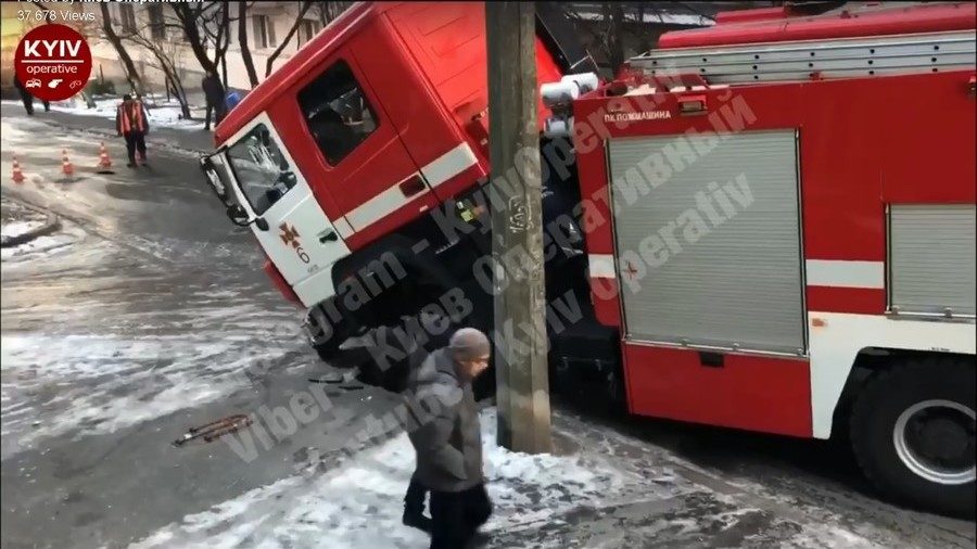firetruck sinkhole