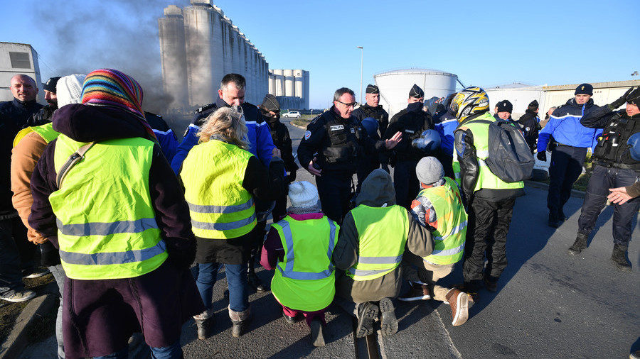 oil depot protest