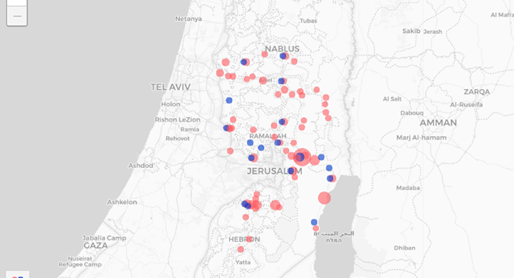 Click to enlarge AirBnb locations illegal settlements israel