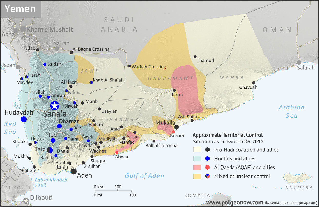 map of Yemen