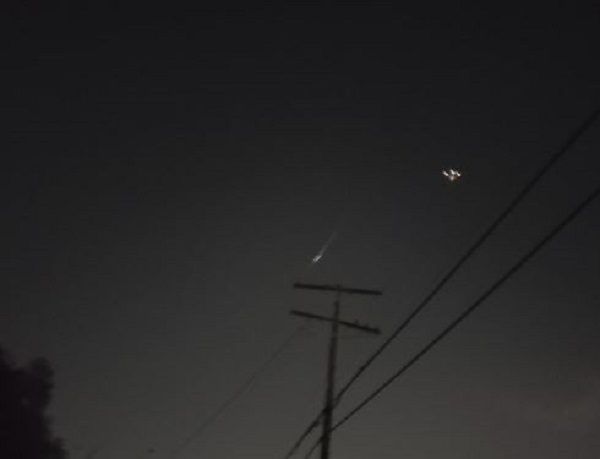 Flash of light in California sky