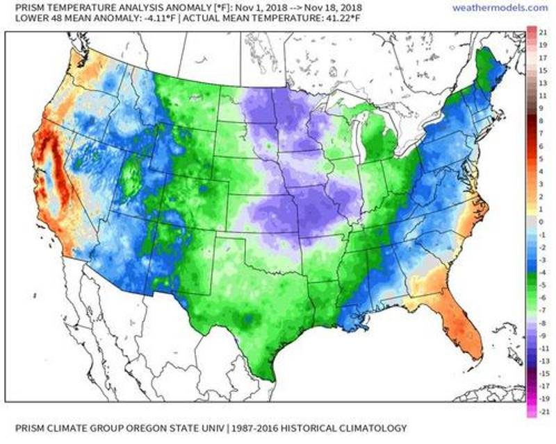 Click to enlarge record cold US 2018