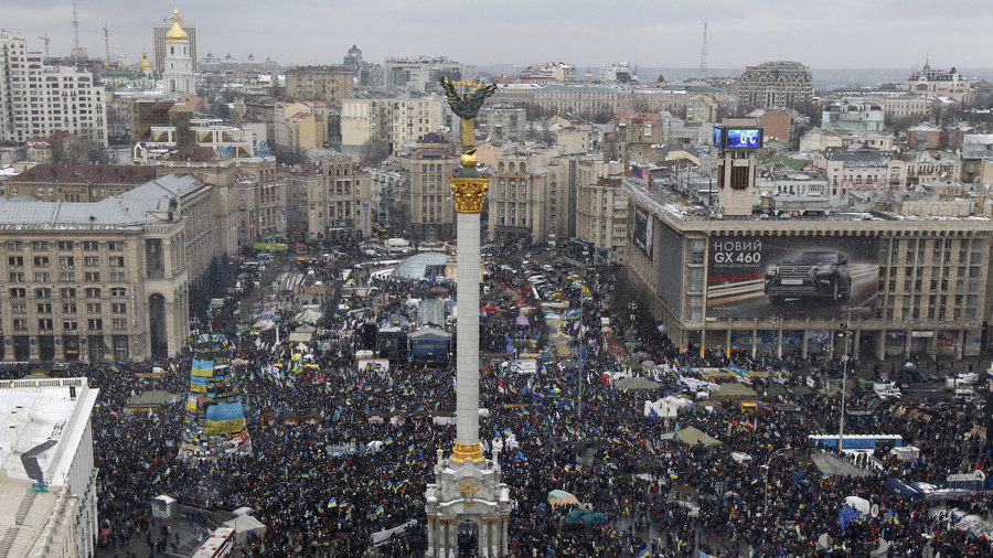 aerial view shows Maidan