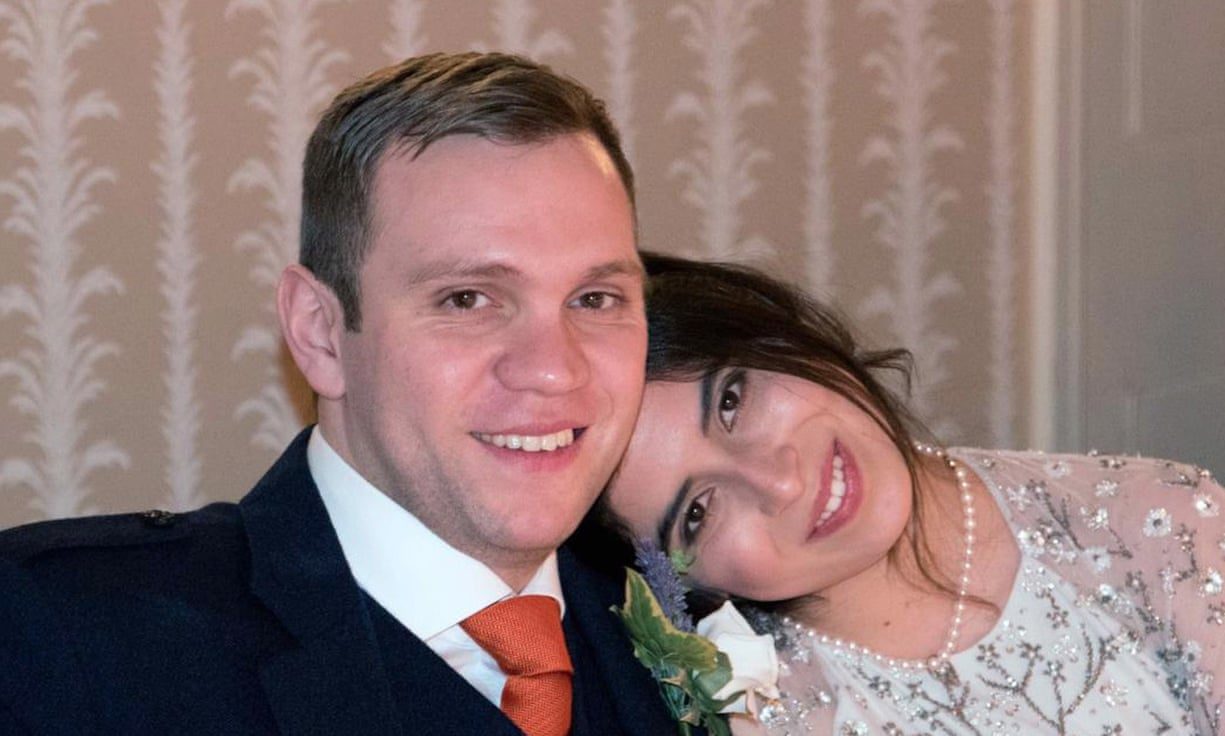 Click to enlarge Matthew Hedges with his wife, Daniela Tejada