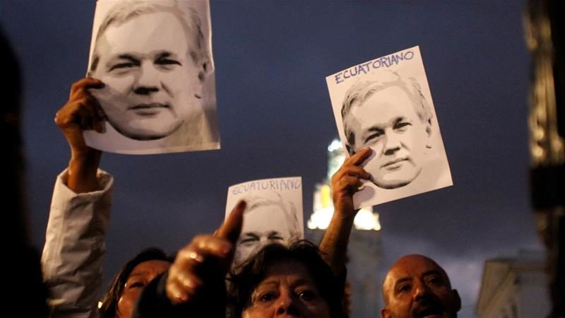 assange demonstraters