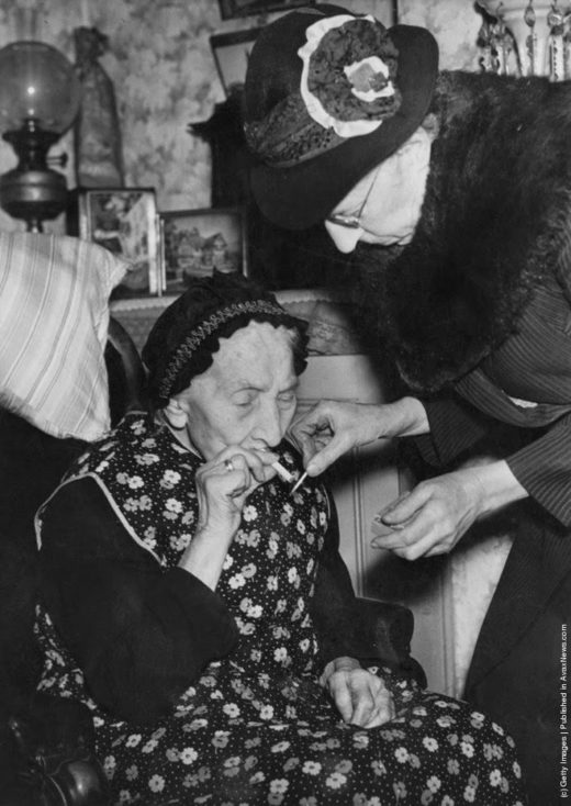 Click to enlarge old lady smoking uk