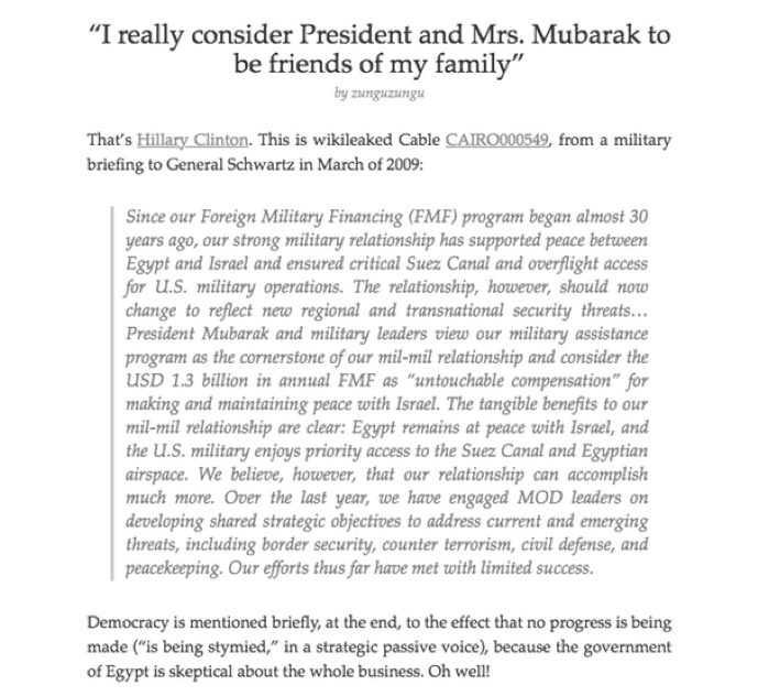 Letter mubarak