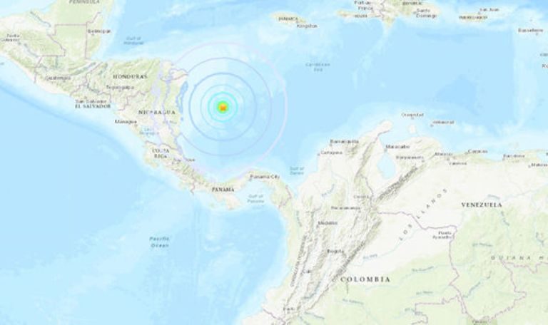magnitude 6.1 earthquake struck near the Colombian coast