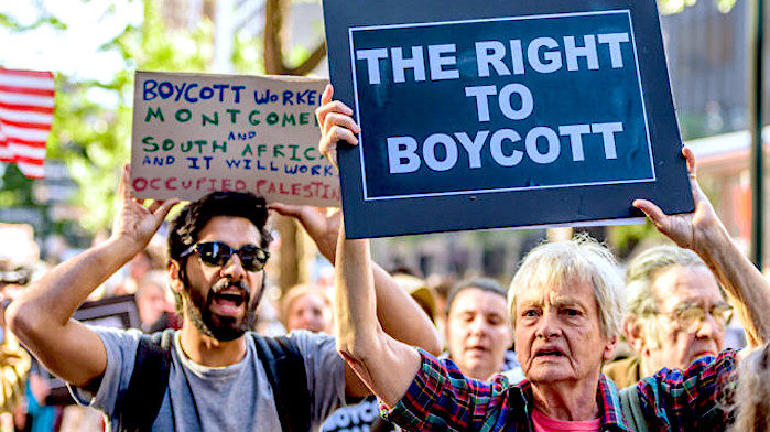 Click to enlarge BDS demonstrators