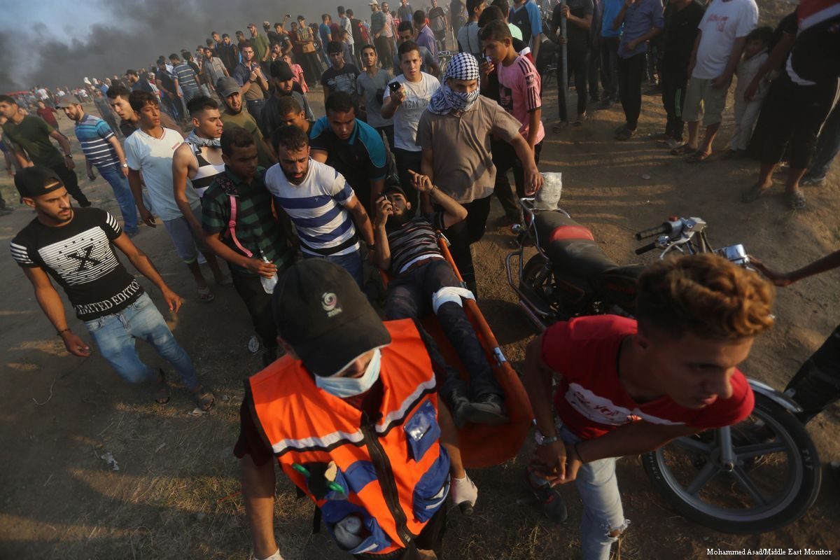 protester gaza march of return