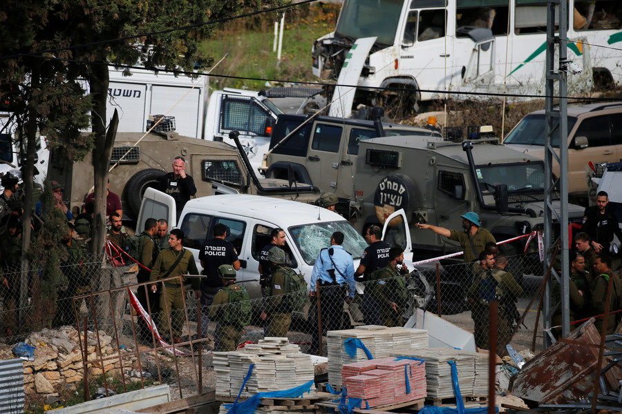 Click to enlarge car-ramming attack West Bank