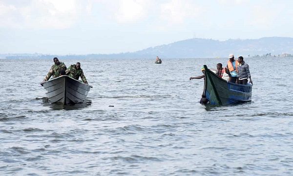 Boats on Lake Victoria
