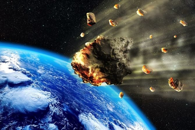 swarm of asteroids