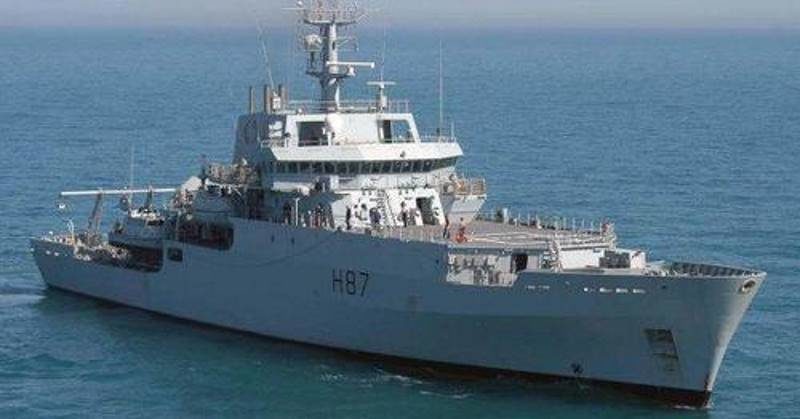 Click to enlarge HMS Echo survey ship