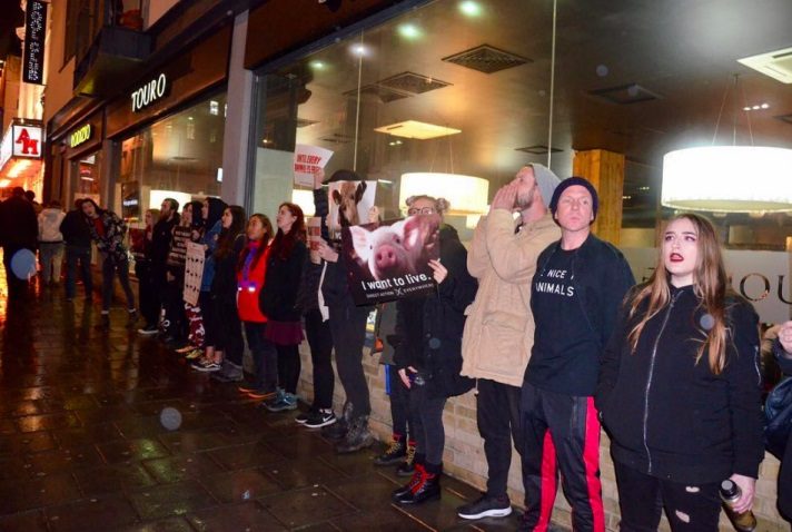 Click to enlarge vegan protest steakhouse