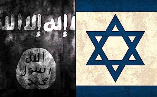 ISIS ISRAEL flags