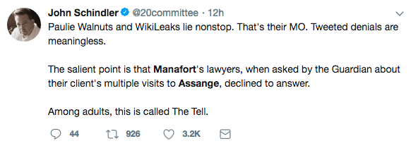 Assange Manafort tweets